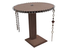 VitrinKutu - Süet Ayaklı Tam Daire Kolye Standı