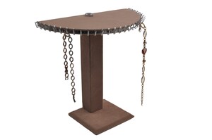 VitrinKutu - Süet Ayaklı Yarım Daire Kolye Standı
