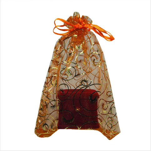 VitrinKutu - Tül Kese 13x18 cm Turuncu 100'lü Paket