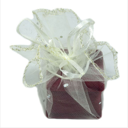 VitrinKutu - Tül Kese Hediyelik 30 cm Çap 100'lü Paket Sarı