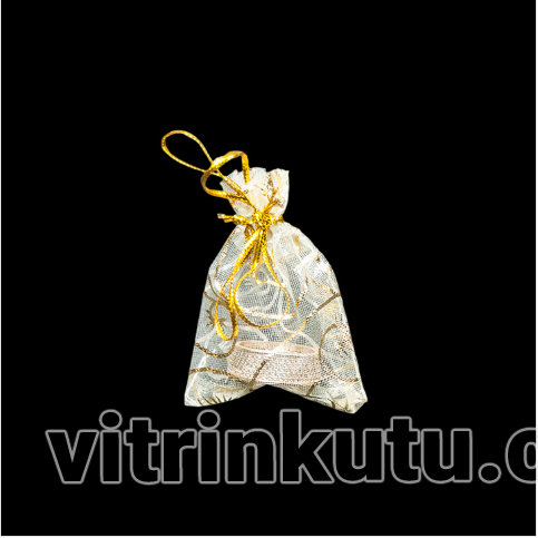 Tül Takı Kesesi 5x7 cm Turkuaz 100'lü Paket