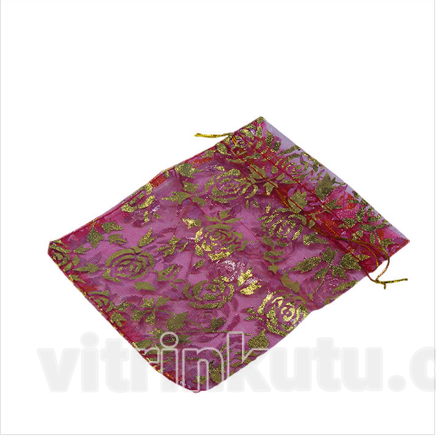 Tül Takı Kesesi 5x7 cm Turkuaz 100'lü Paket