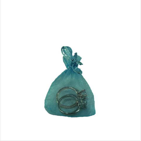 VitrinKutu - Tül Takı Kesesi 5x7 cm Turkuaz 100'lü Paket