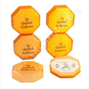 Üçlü Set Kutusu Kırmızı Plastik 12'li Paket - Thumbnail