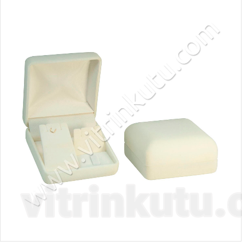 Üçlü Set Takı Kutusu 8x8 cm Flok