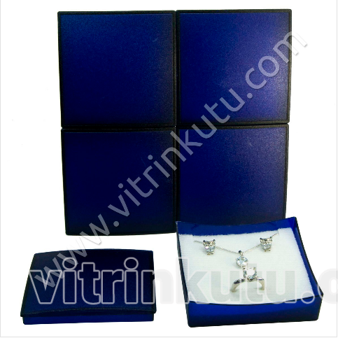 Üçlü Takım Set Kutusu 8x8 cm Plastik Siyah 12'li Paket