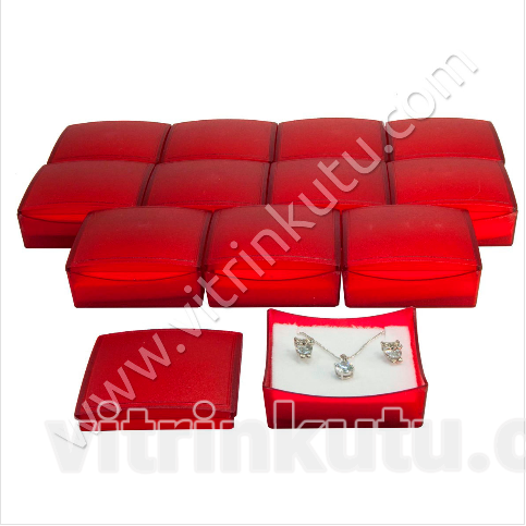 Üçlü Takım Set Kutusu 8x8 cm Plastik Siyah 12'li Paket