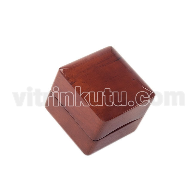 Yüzük Tektaş Kutusu Ahşap 7x7 cm