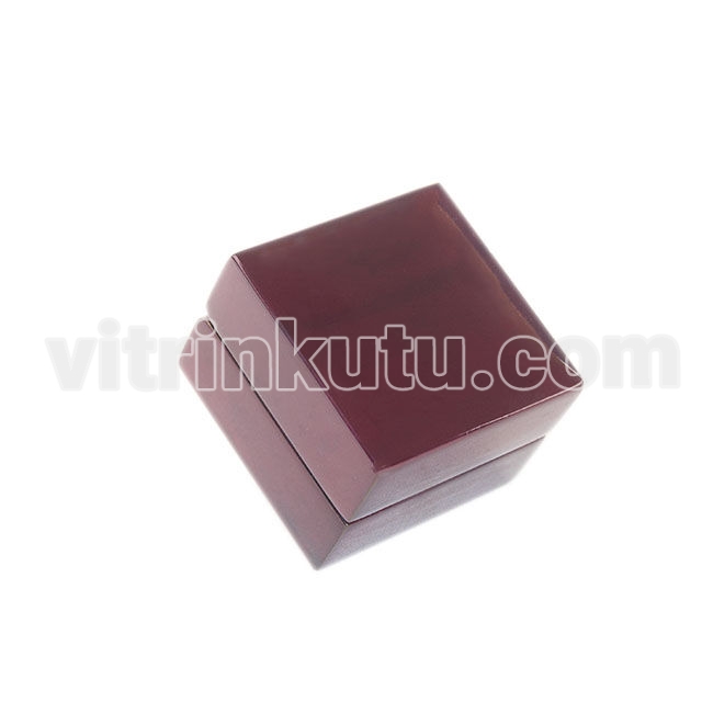 Yüzük Tektaş Kutusu Ahşap 7x7 cm Rulo